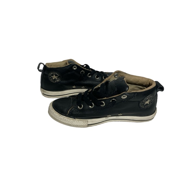 Converse All Stars sneakers black leather size 4 - Picture 4 of 10